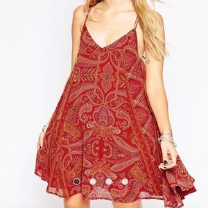 ASOS Swing Dress in Bright Boho Print